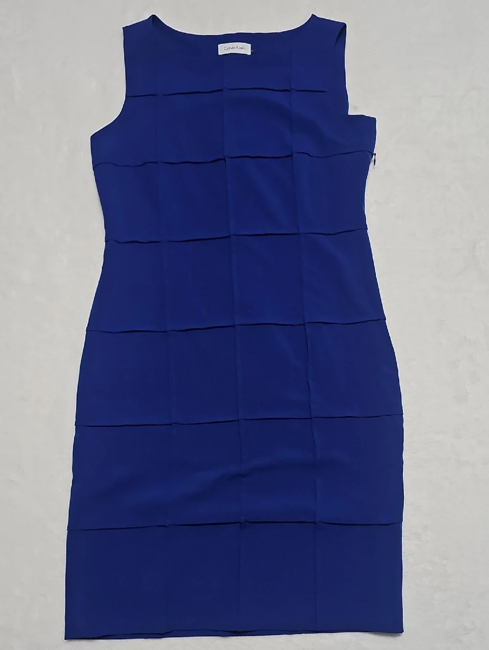 Calvin Klein Royal Blue Sleeveless‎ Midi Sheath Dress